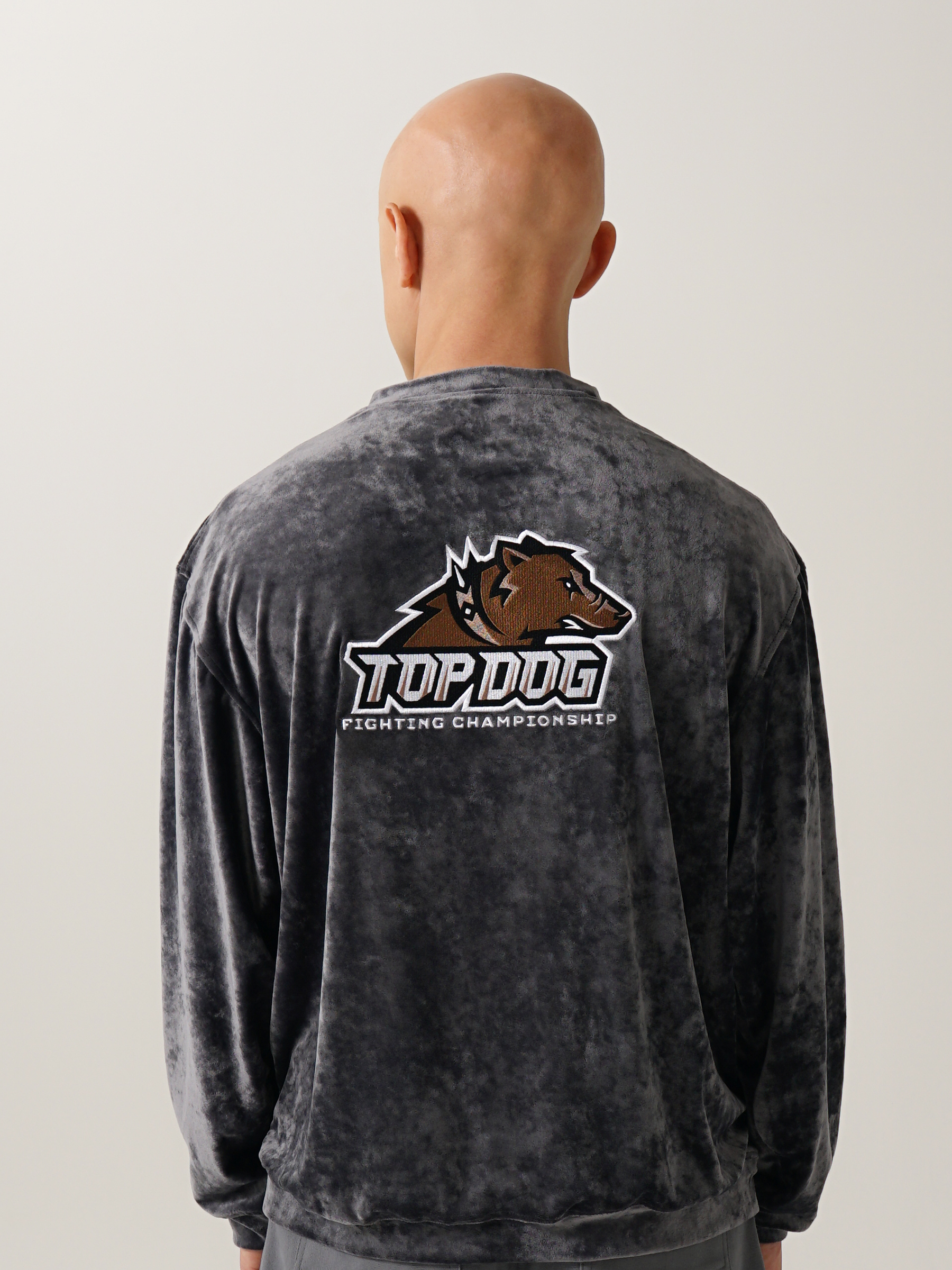 Свитшот TOP DOG VELOUR темно-серый